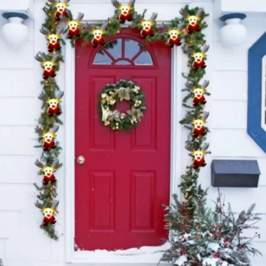 Peach Forest LED Elch Lichterkette für die Weihnachtsdekoration im Innen- und Außenbereich - Bild 5