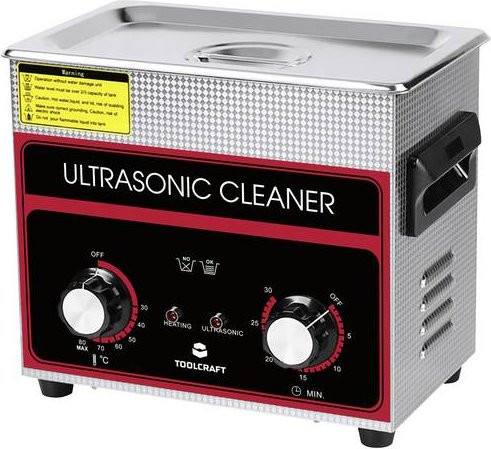 TOOLCRAFT USC-320 Ultraschallreiniger aus Edelstahl in Silber mit Heizung und Reinigungskorb, 280W, 3,2 l - Bild 1