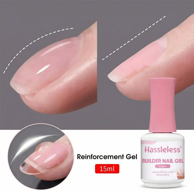 Hassleless Nagelverlängerungsgel, Transparent, 15 ml - Bild 1