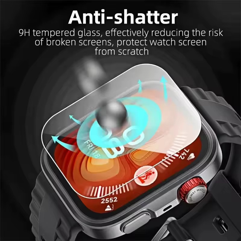 Displayschutzfolie Huawei Watch Fit 4 Pro, Hartglas, 2 Stück, transparent - Bild 3
