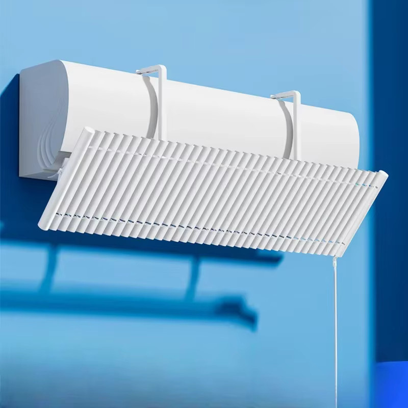 Aluminium Lamellen Klimaanlage Windschutzscheibe als Luftabweiser und Schallwand in Weiß - Bild 2