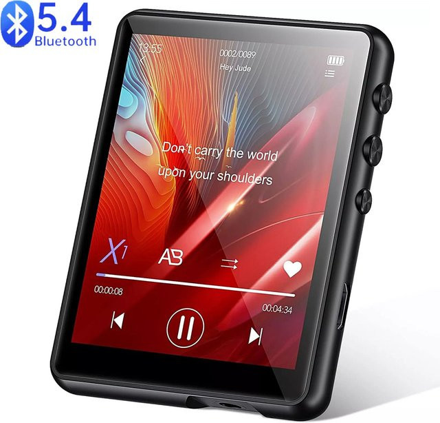 AideeMaster MP3-Player mit Touchscreen, Bluetooth 5.4, 2,4 Zoll Kamera und Hi-Fi Lautsprecher in Schwarz - Bild 1