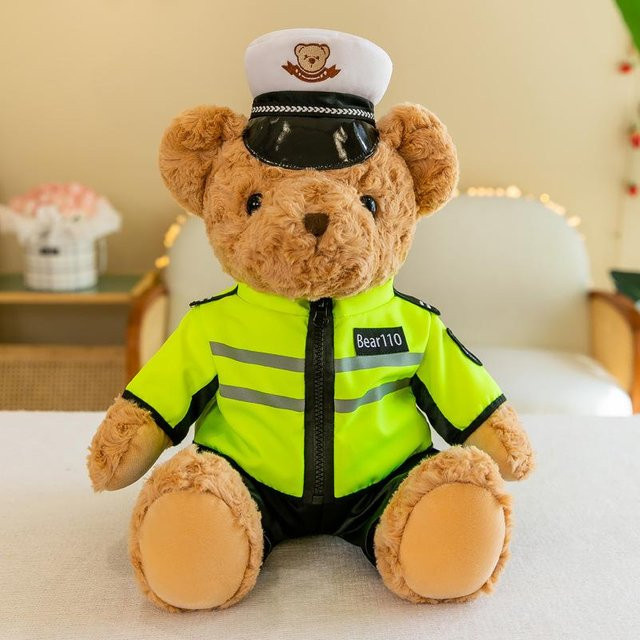 Polizei Bär Puppe, Plüschtier, 45cm - Bild 1