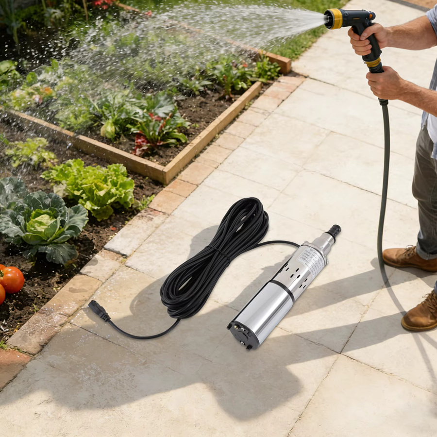 Bymaocar Solarbetriebene Tiefbrunnenpumpe 280W 48V in Silber für Gartenbau und Landschaftsgestaltung - Bild 3