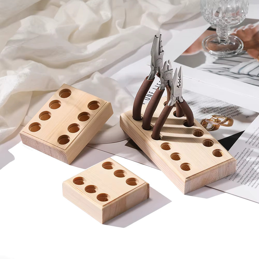 St.kunkka Zangenhalter aus Holz in Beige zur Aufbewahrung von Handwerkswerkzeug und Schmuckorganizer - Bild 2