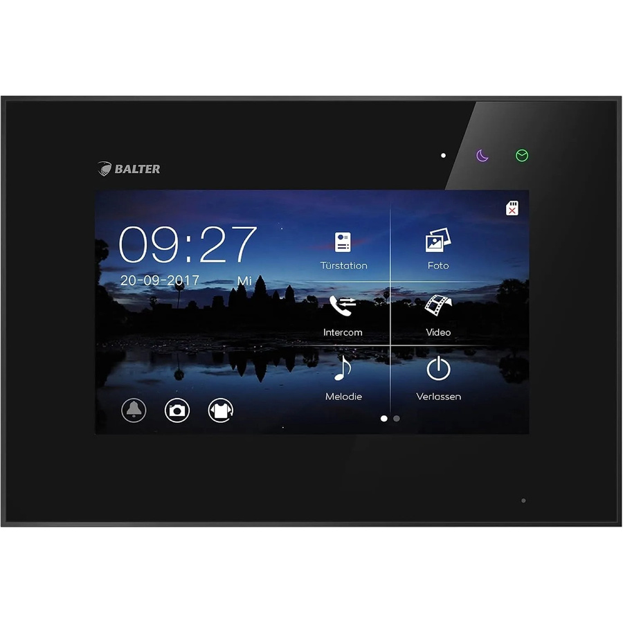 Balter EVO Video-Türsprechanlage mit WLAN App-Steuerung, 7 Zoll Touchscreen Monitor, 2-Draht-Bus, Schwarz - Bild 2
