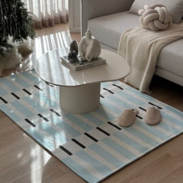 VIKAMA Geometrischer Teppich im Koreanischen Stil für Wohnzimmer und Schlafzimmer - Bild 1