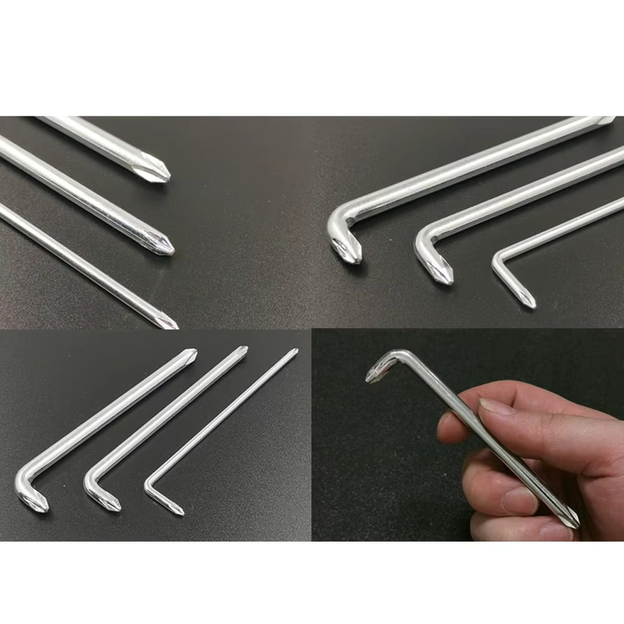 3-teiliges Schraubendreher-Set mit L-Typ Doppel-Kopf für schmale Räume in Silber - Bild 2