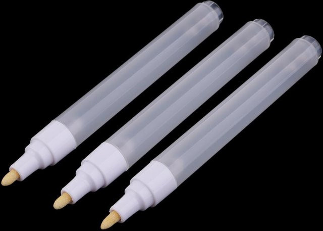 Leisure Times 3-teiliges Set leere Nachfüllhülsen für Aquarell- und Ölfarben-Markierungsstifte mit 4,5 mm Spitze in Weiß - Bild 1