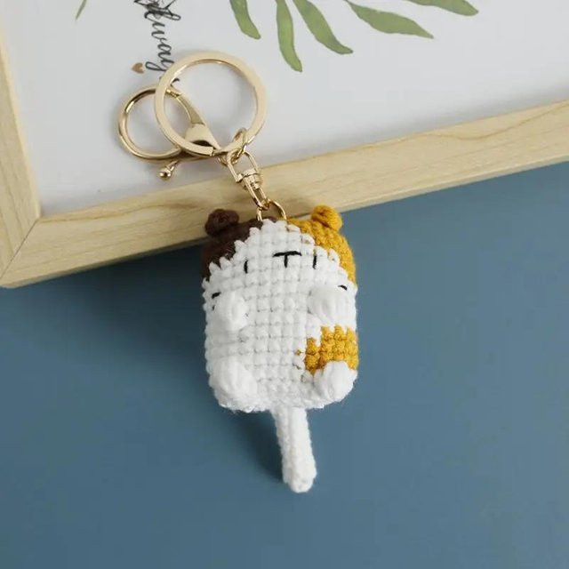 Schlüsselanhänger Kätzchen-Serie, beige, Unisex - Bild 1