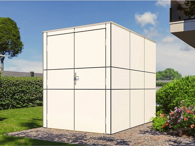 Bertilo Gartenhaus HPL Bike Port aus Massivholz in Weiß B: 229 cm, T: 192 cm, H: 155 cm - Bild 1