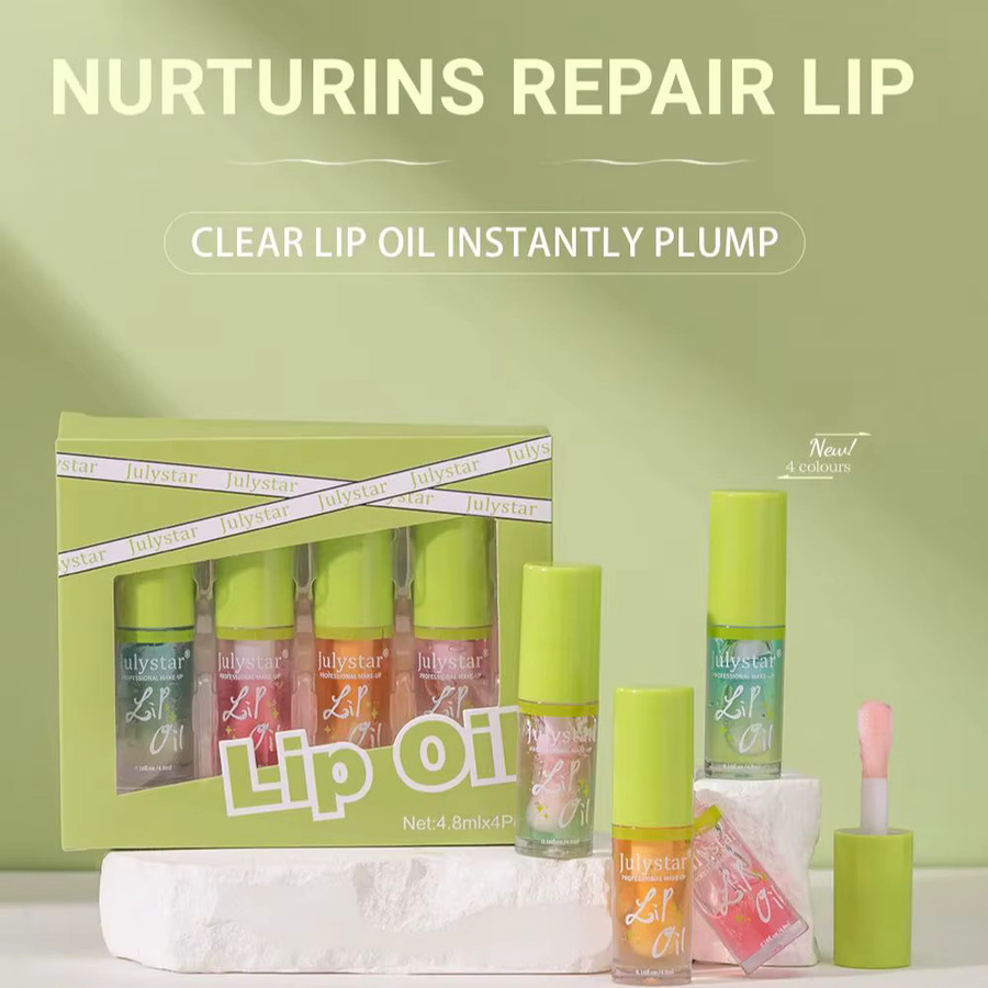 Julystar Lipgloss Set, 4-teilig, glänzend, Unisex - Bild 2