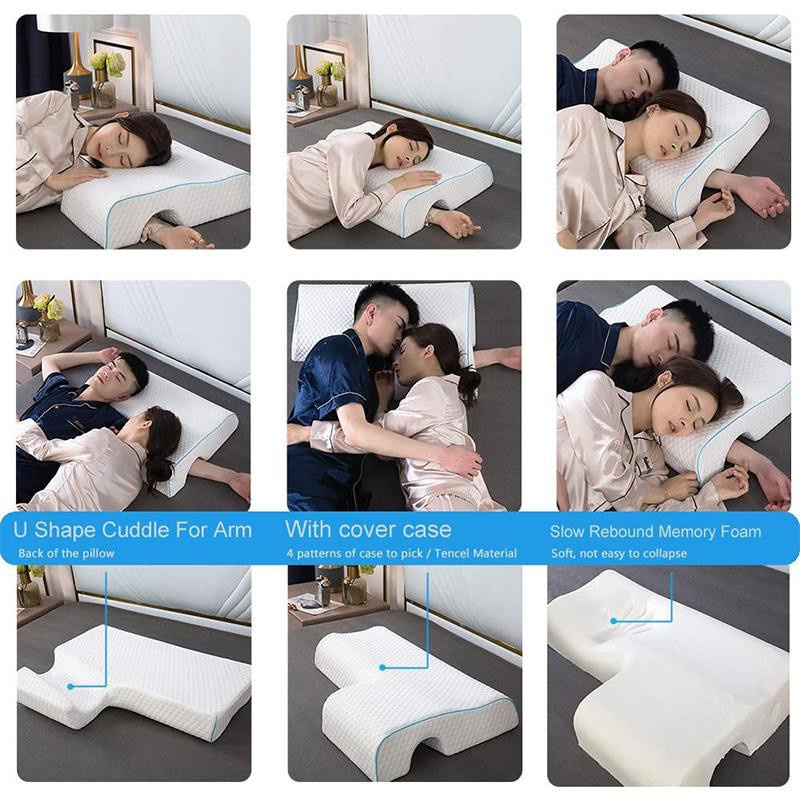 Memory Foam Kissen von Household supplies MH in Weiß für Rückenschläfer und Seitenschläfer, B/T/H: 65 x 49 x 11 cm - Bild 5