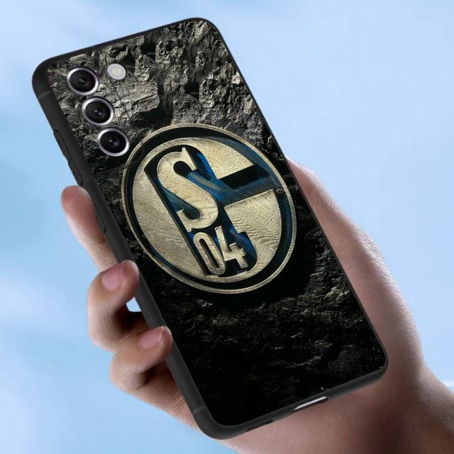 Schalke 04 Handyhülle aus weichem TPU für Samsung Galaxy S25 S23 S22 S21 S20 S10 Ultra Plus FE in Blau - Bild 1