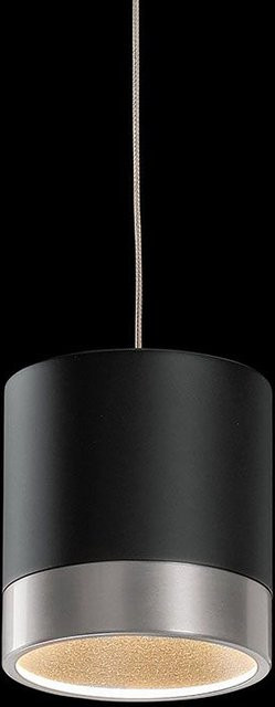 Holtkötter Aura P2 LED-Pendelleuchte in Schwarz mit mattem Aluminium-Reflektor, dimmbar mit Dim2Warm Technologie (1800K - 2900K) - Bild 1
