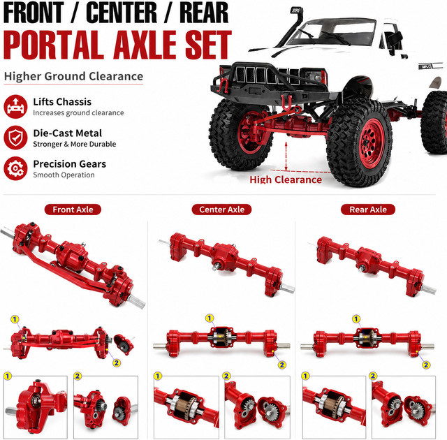 WPL RC Crawler Upgrade-Teile, 1:16, Metall, ab 14 Jahren - Bild 1