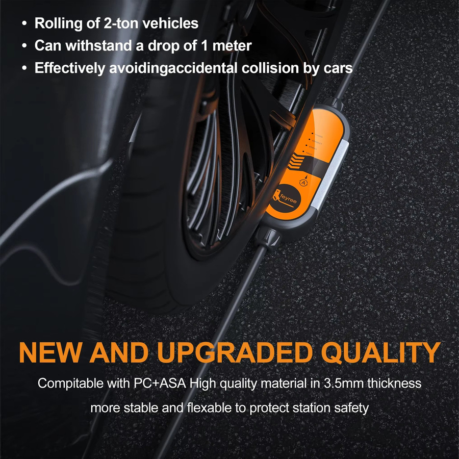 Feyree Tragbares EV-Ladegerät Typ 2 mit 3,5KW und 5m Ladekabel, Einstellbare Stromstärke, Schuko-Stecker, Orange - Bild 5