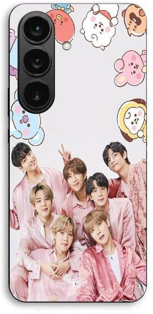 MANIACASE Handyhülle für Samsung Galaxy S26 mit Kpop BTS Design in Rosa und Schwarz aus flexiblem Silikon TPU - Bild 1