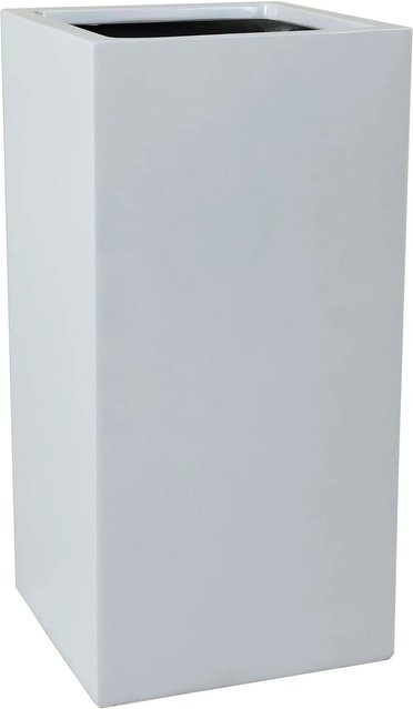 Vivanno Pflanzkübel Block aus Fiberglas in Weiß, B/T/H: 40 x 40 x 80 cm - Bild 1