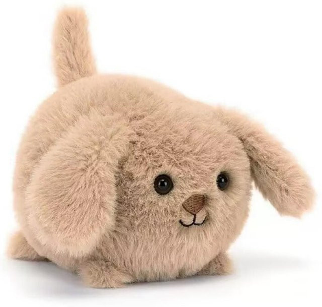 Capudo Welpen Plüschtier, Mini Kuschelhund, 10cm, khaki - Bild 1