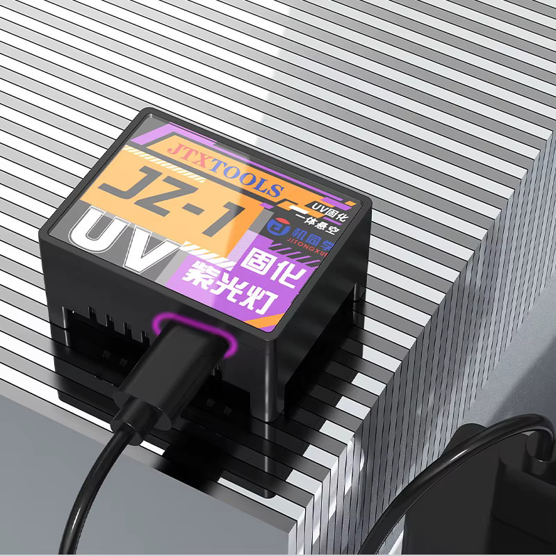 JTX JZ-01 UV-Härtungslampe in Schwarz, kabellose und wiederaufladbare Lampe mit USB-C für die Bildschirmreparatur und das schnelle Trocknen von UV-Kleber - Bild 4