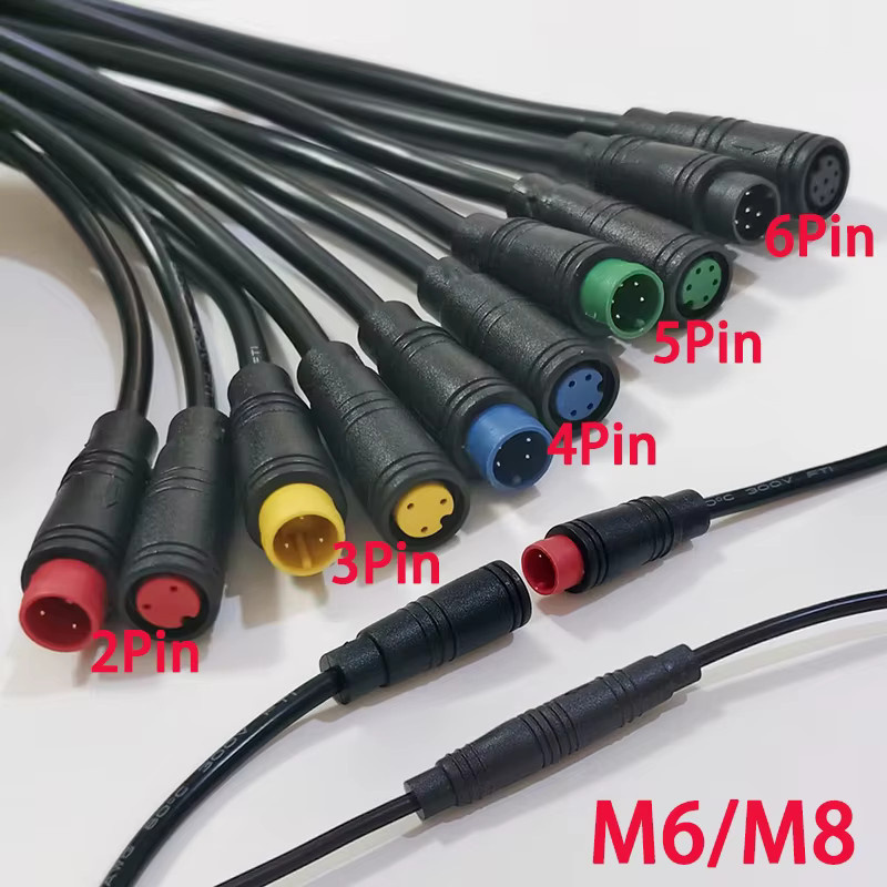 ChengHaoRan Wasserdichter Luftfahrtstecker mit Verlängerungskabel für Elektroroller-Bremssensor, Schwarz, Länge: 1 m - Bild 2