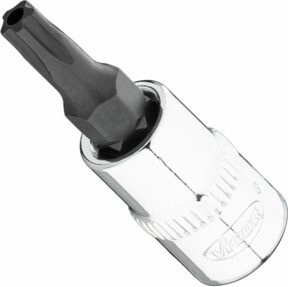 Vigour Schraubendreher-Einsatz V7037-IPR25 T25+H, 1/4 Zoll (6,3 mm) Vierkant, Innen 5-Stern Profil mit Zapfen, Silber - Bild 1