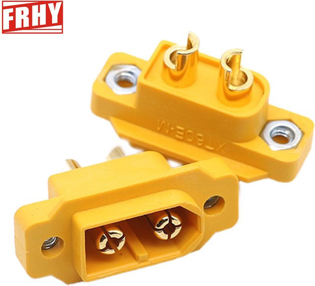 FRHY XT60E-M Steckverbinder in Gelb, 2 Stück für Rennmodelle, Multicopter und DIY-Drohnenteile - Bild 1