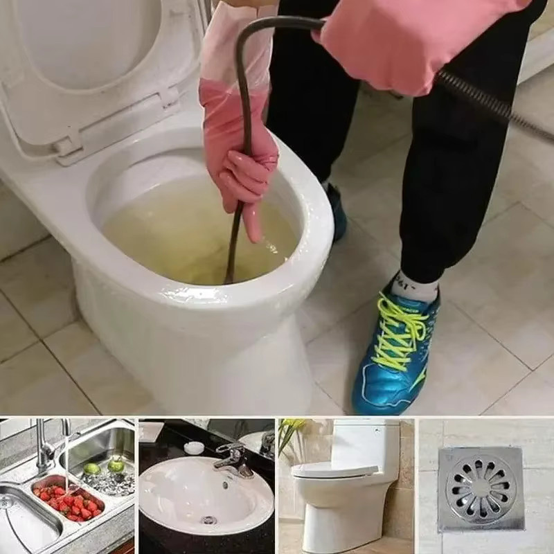 Bahar Kanalisations-Baggerwerkzeug zur Rohrreinigung mit Bohreradapter und Reinigungssticks zur Verstopfungsentfernung - Bild 2
