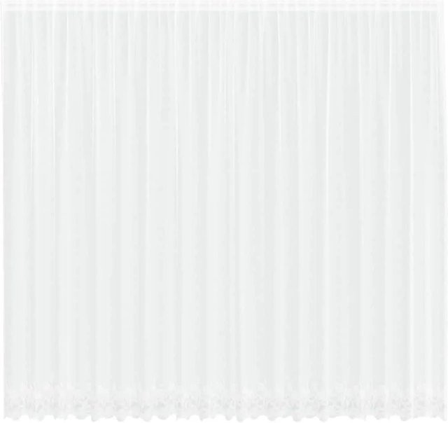 vidaXL Spitzenvorhang aus Polyester in Weiß, Breite: 500 cm, Höhe: 260 cm - Bild 1