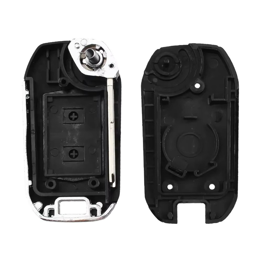 Keyyou Modifizierte Flip Remote Autoschlüssel Hülle mit Anhänger für Vauxhall Opel Corsa Meriva Astra Combo Tigra Agila in Schwarz - Bild 3