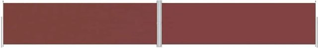 vidaXL Ausziehbare Seitenmarkise in Braun mit PU-Beschichtung, B: 1200 cm, H: 180 cm - Bild 1