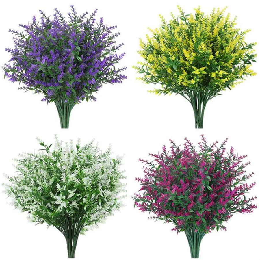 ZQCY Künstlicher Lavendel aus Kunststoff in Lila für Hochzeiten und Garten Dekoration - Bild 3