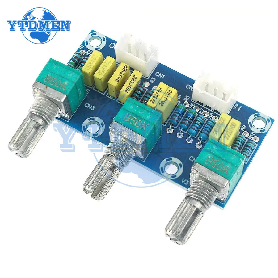 YTDMEN XH-M802 Audio Vorverstärker Passives Ton-Modul zur Low-High Sound-Einstellung in Blau - Bild 2