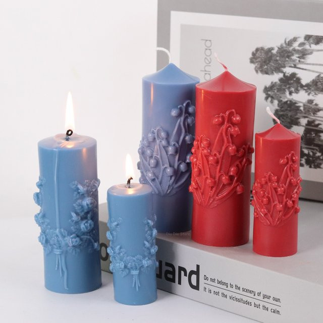 UDOCOOL Silikonform für zylindrische Kerzen und DIY-Dekorationen zur Herstellung von Blumen-Duftkerzen, Gips- oder Harz-Ornamenten - Bild 1