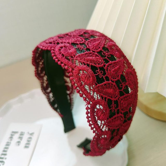 NATAWA Stirnband, Spitze, rot, Damen - Bild 1