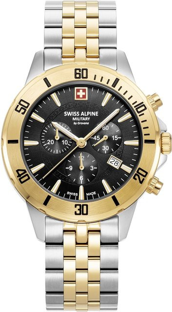 Swiss Alpine Military Chronograph, Quarz, Edelstahl, 44 mm, Herren - Bild 1