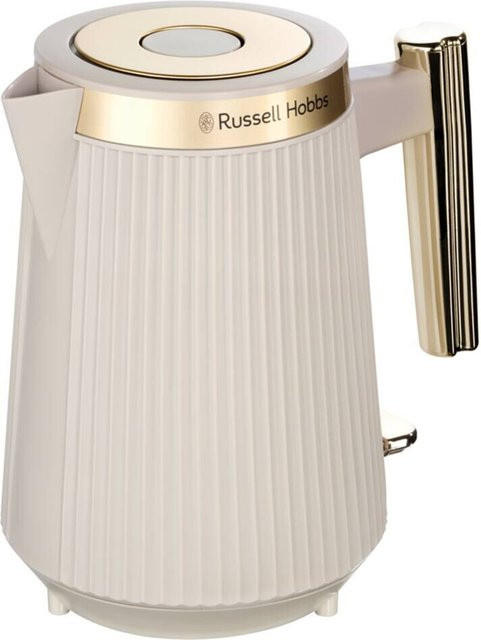 Russell Hobbs Wasserkocher Brontë Stone in Beige mit Goldakzenten aus Edelstahl, 1,7 l - Bild 1