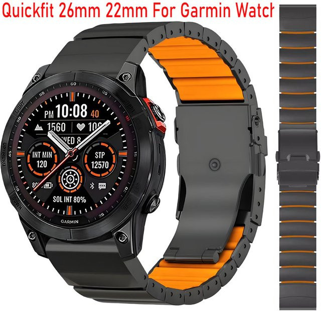 Quickfit Uhrenarmband Titan, 26mm 22mm, Unisex - Bild 1