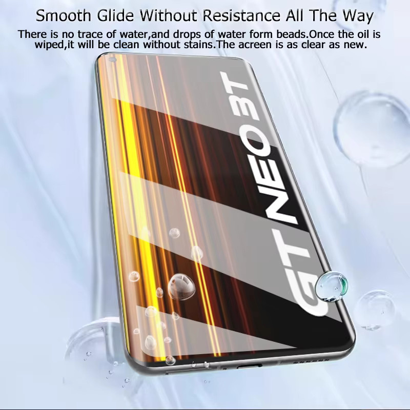3er-Set gehärtetes Glas als Displayschutz für Realme GT Neo 3T, transparent, kompatibel mit Fingerabdruck-Scanner - Bild 3