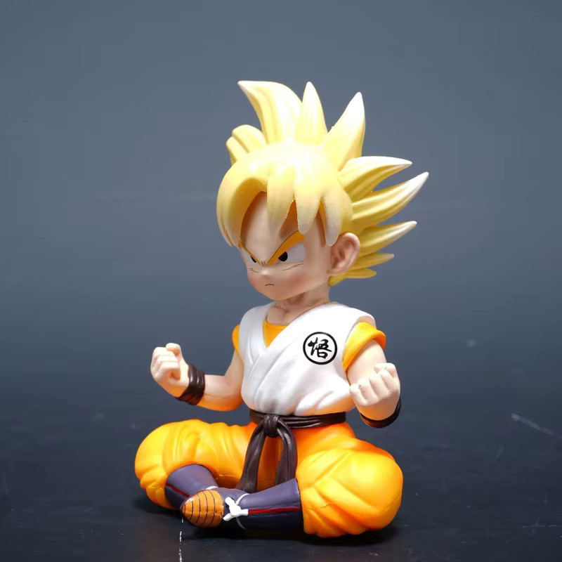 Bandai Dragon Ball Songoku Serie Garage Kit Anime Q-Version Sitzende Goku Figur, Einzelfigur - Bild 3