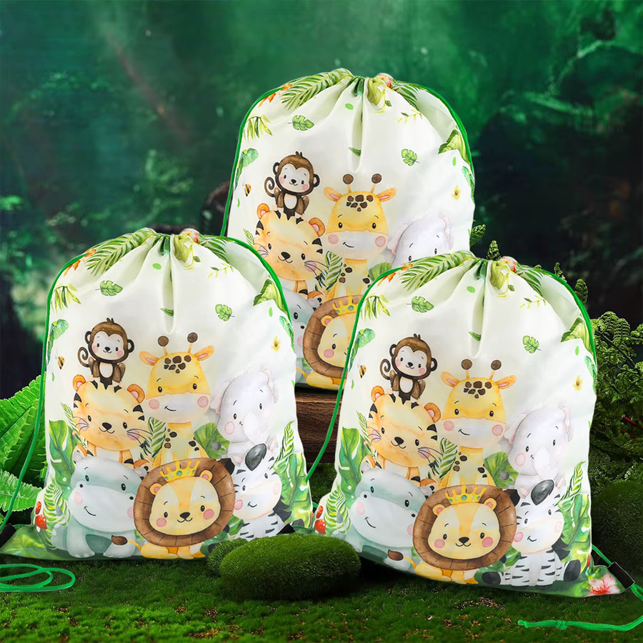 Huiran Dschungel Tier Party Tasche für Kindergeburtstage und Babypartys, Mehrfarbig - Bild 2