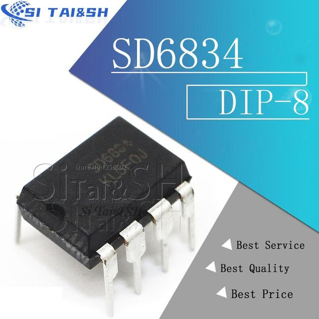 10 Stück SD6834 DIP-8 integrierte Schaltkreise von Si Tai&SH in Schwarz - Bild 1