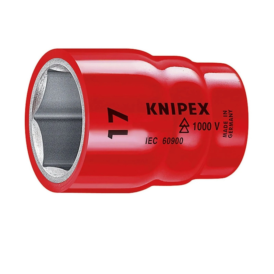Knipex Steckschlüsseleinsatz für Sechskantschrauben 3/8 Zoll aus Chrom-Vanadium - Bild 2