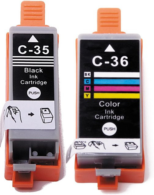 Canon PGI-35 und CLI-36 Tintenpatronen Set, kompatibel mit Canon PIXMA IP100B, IP110 und TR150, Mehrfarbig - Bild 1