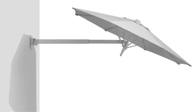 Schneider Ampelschirm Muro in Silber-Grau mit Handöffner, Durchmesser: 250 cm - Bild 1