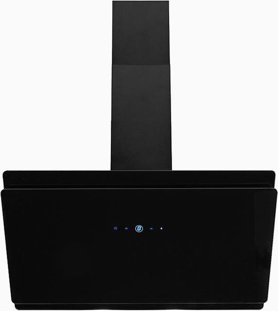KFD 807-2L Exquisit Dunstabzugshaube in Schwarz mit Abluft und Umluft, Wandmontage mit LED-Display und Timer - Bild 1