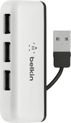 Belkin USB-Hub F4U021bt mit 4 USB-A Anschlüssen USB 2.0 480MBit/s Weiß - Bild 1