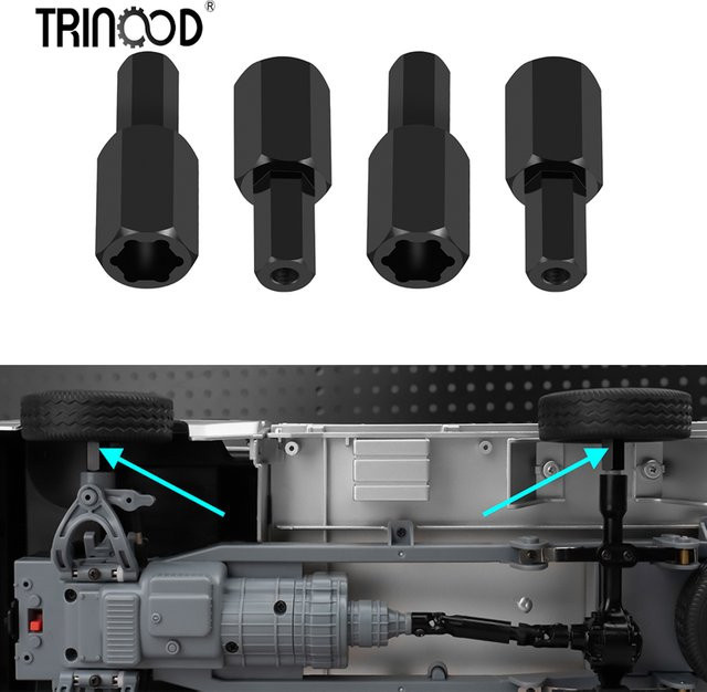 TRINOOD Rad-Sechskant-Nabenadapter, 1/16, Zubehör, Schwarz, Metall - Bild 1