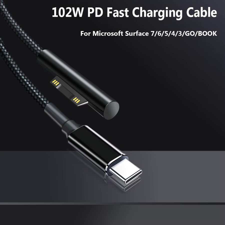 Microsoft Netzteil mit USB Typ C PD Schnellladefunktion 102 W, Schwarz - Bild 2